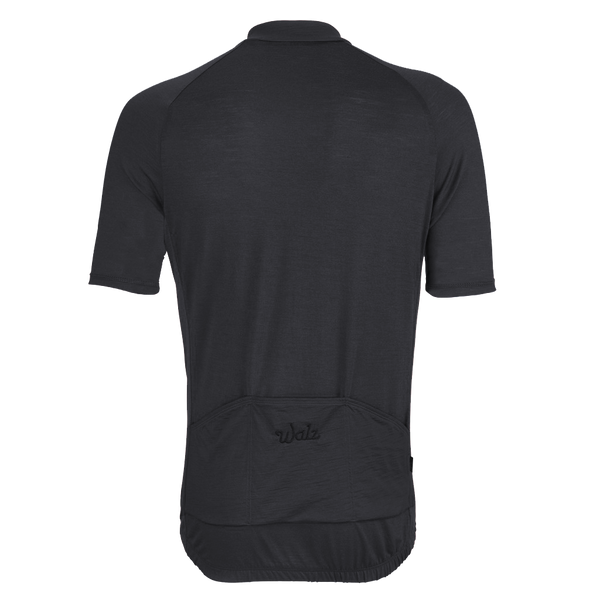 Midnight Black Merino Wool Jersey