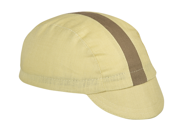 Pear/Moss Linen 3-Panel Cap
