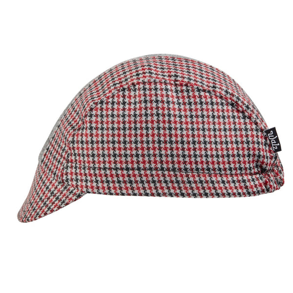 Red/Black/Grey Houndstooth Wool 3-Panel