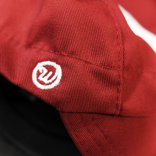 Close-up of Walz W logo on the dodge fast cap.