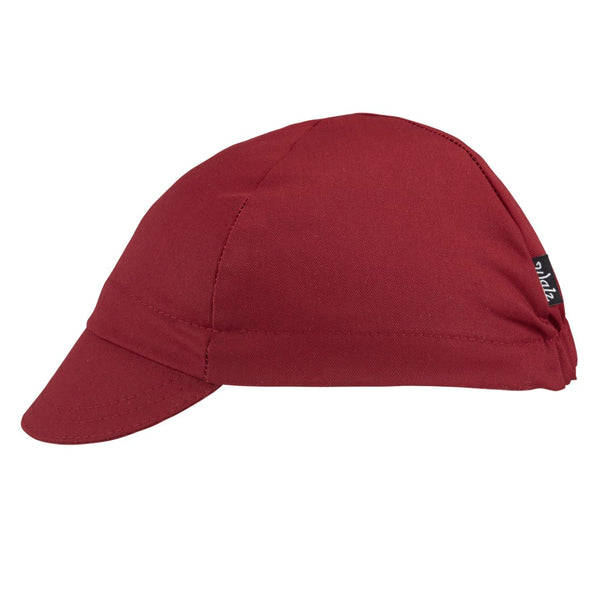 Maroon Cotton 4-Panel Cap.  Side view.