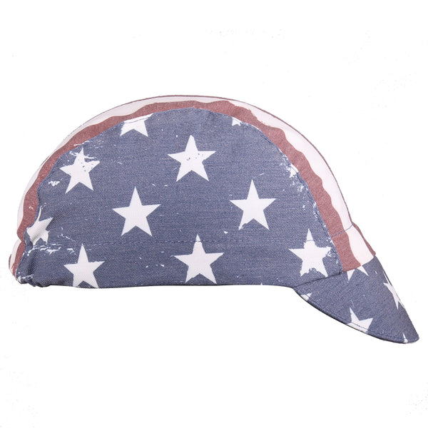 Cap For a Cause - "Fallen Patriots" Old Glory Cap Cotton 3-Panel.  American flag stars and stripes design. Side view.