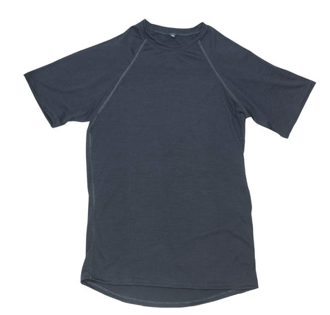 Black Merino Wool Short Sleeve Tee