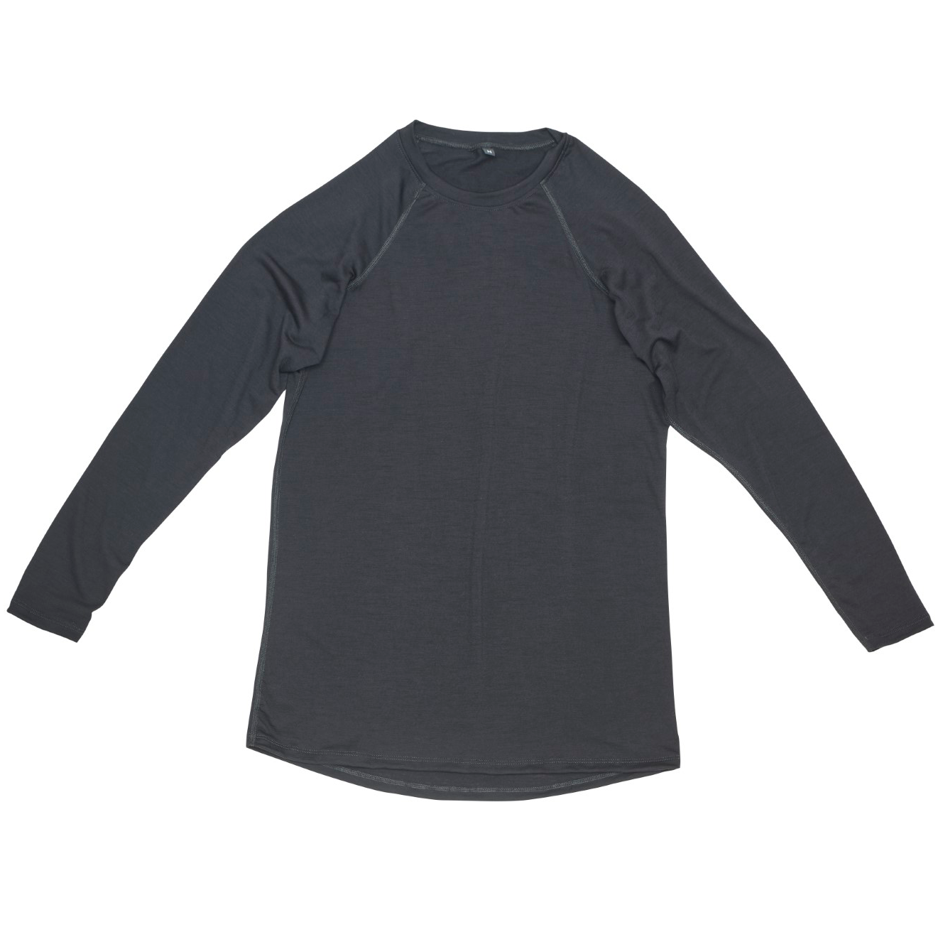 Black Merino Wool Long Sleeve Tee