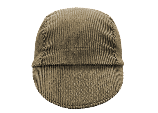 Olive Corduroy Cotton 3-Panel Cap