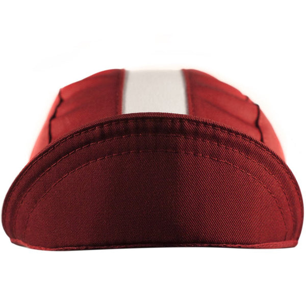 The "Dodge" Fast Cap Cotton 3-Panel White Stripe. Brim up front view.