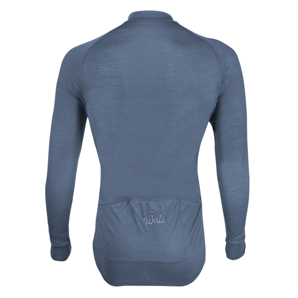 Air Force Blue Merino Wool Jersey - Long Sleeve