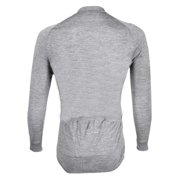Heather Gray Merino Wool Jersey - Long Sleeve