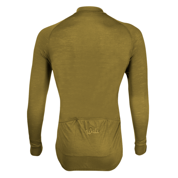 Army Olive Merino Wool Jersey - Long Sleeve