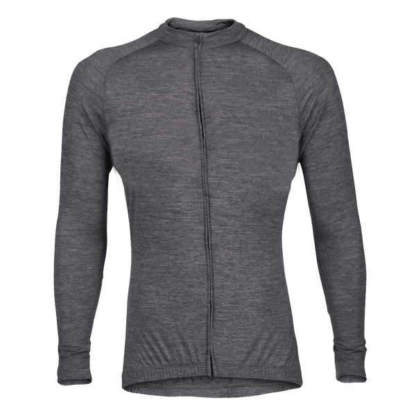 Gull Gray Merino Wool Jersey - Long Sleeve