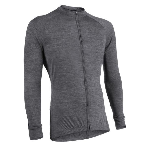 Gull Gray Merino Wool Jersey - Long Sleeve