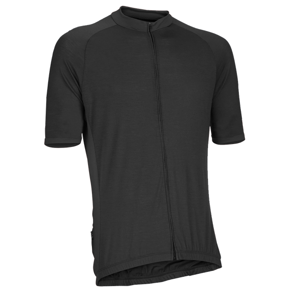 Midnight Black Merino Wool Jersey