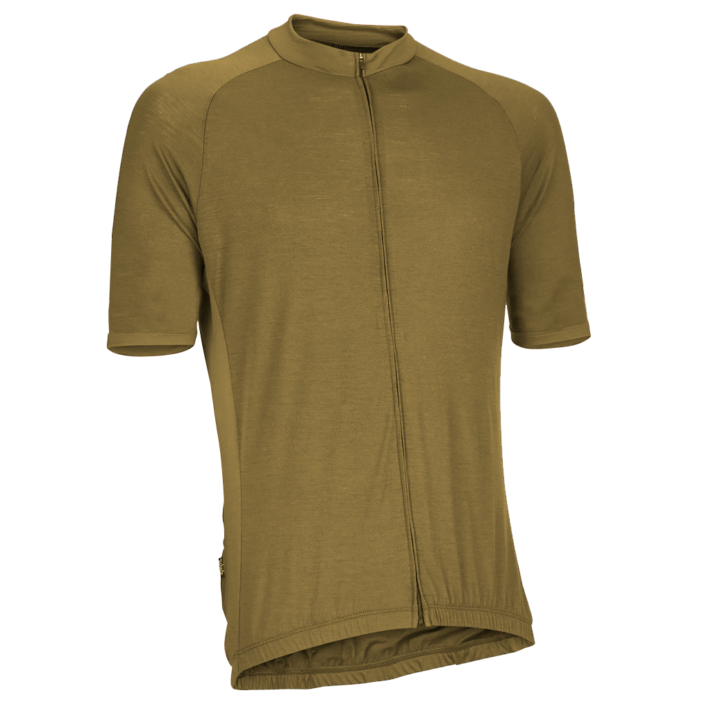 25年現行　MILLED SUPERFINE MERINO JERSEY TOP Army Olive Merino Wool Jersey – Walz Caps - Superior Quality