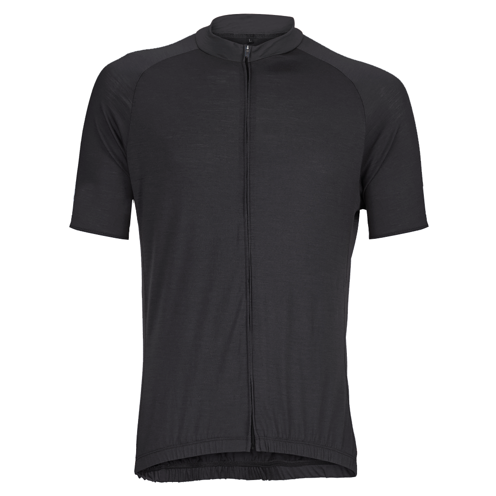 Midnight Black Merino Wool Jersey