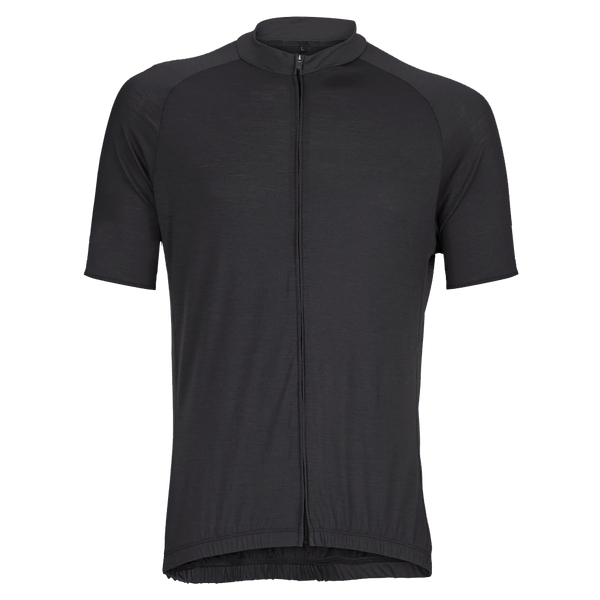 Midnight Black Merino Wool Jersey