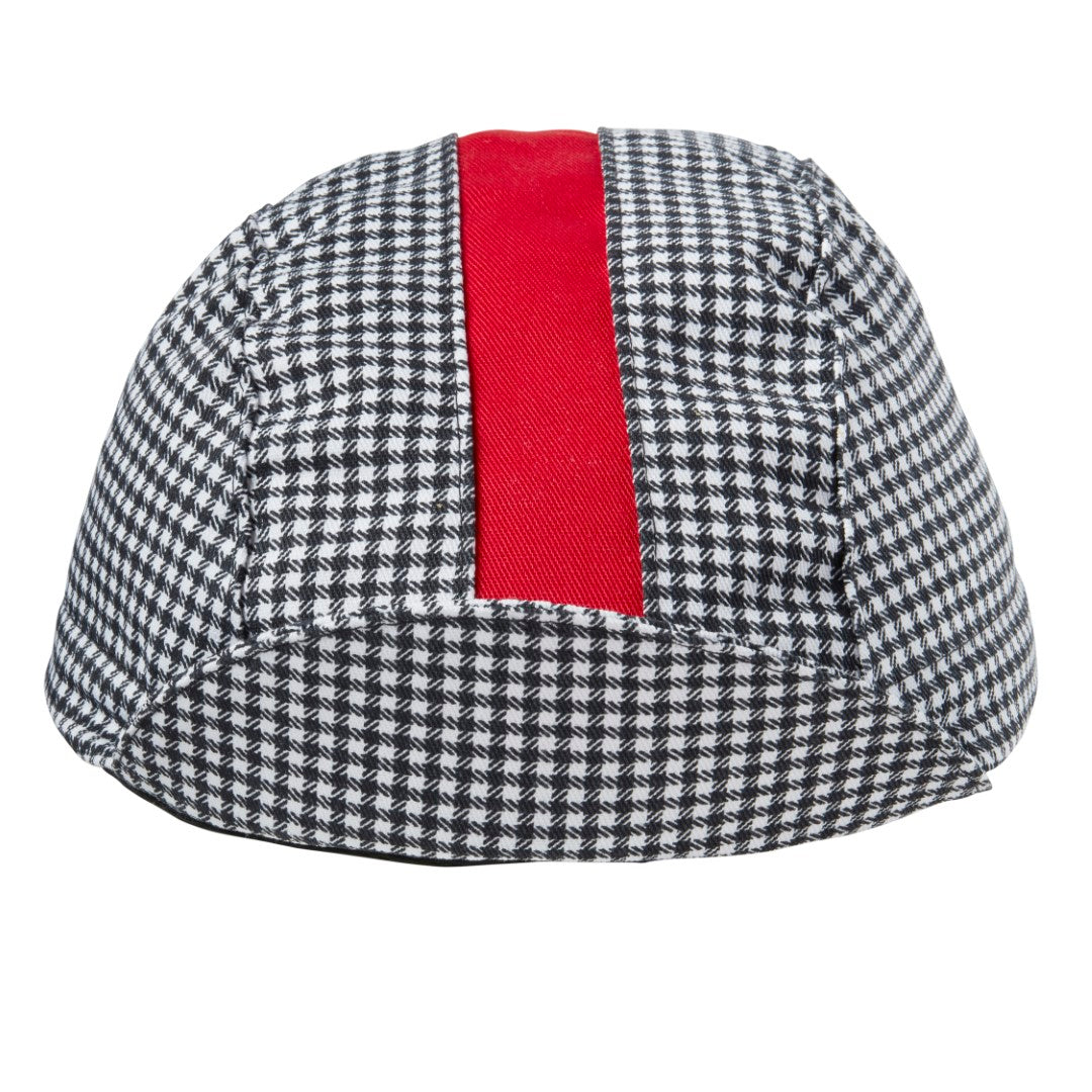 Black & White Houndstooth/Red Cotton 3-Panel – Walz Caps
