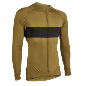 Army Olive/Black Merino Wool Jersey - Long Sleeve