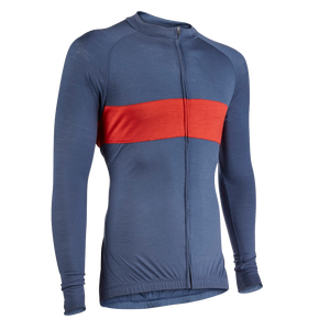 Air Force Blue/Red Merino Wool Jersey - Long Sleeve