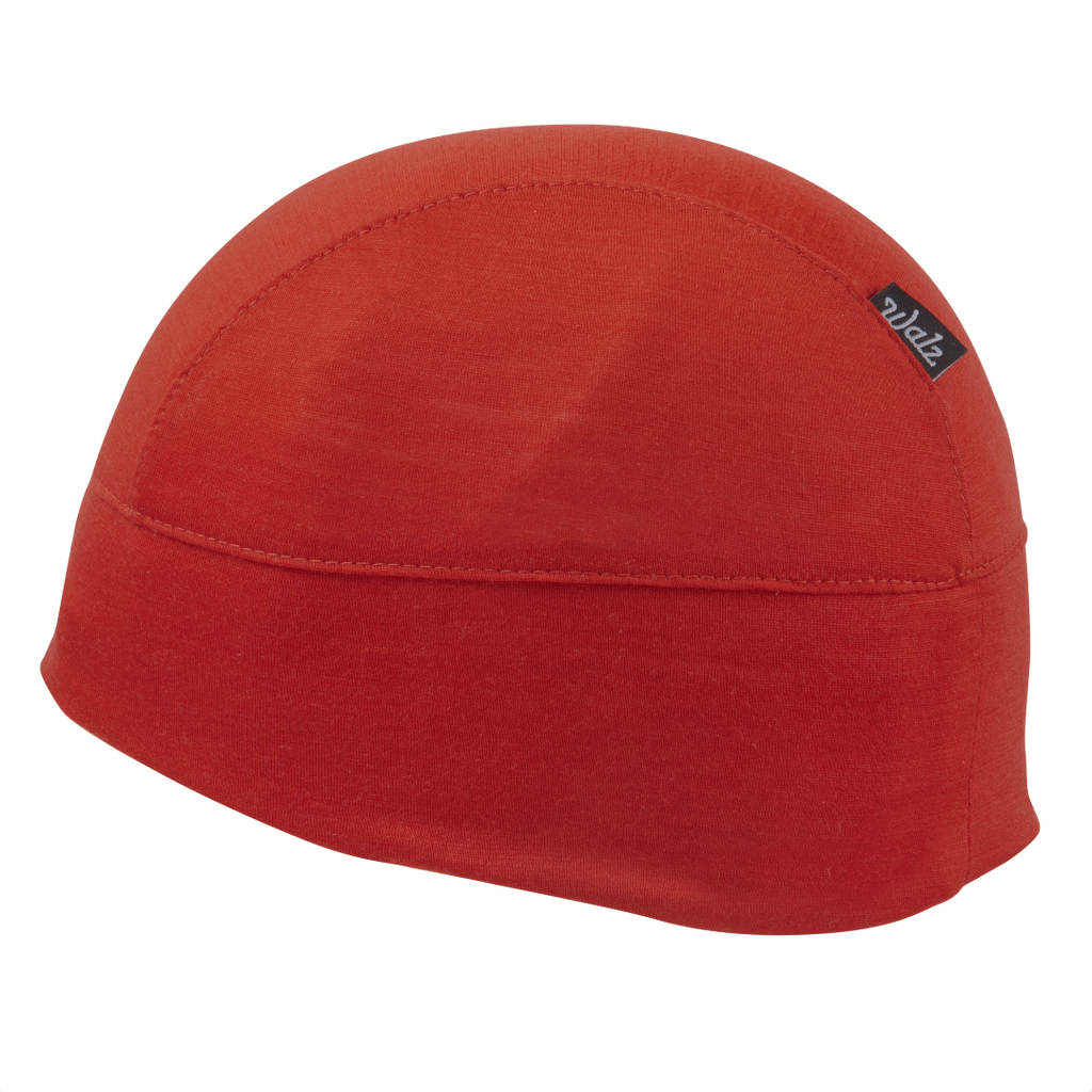 Flare Red Merino Wool Skull Cap