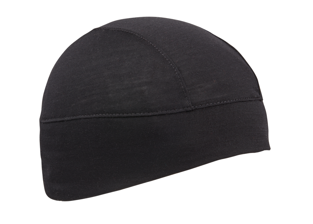 Black Merino Wool Skull Cap