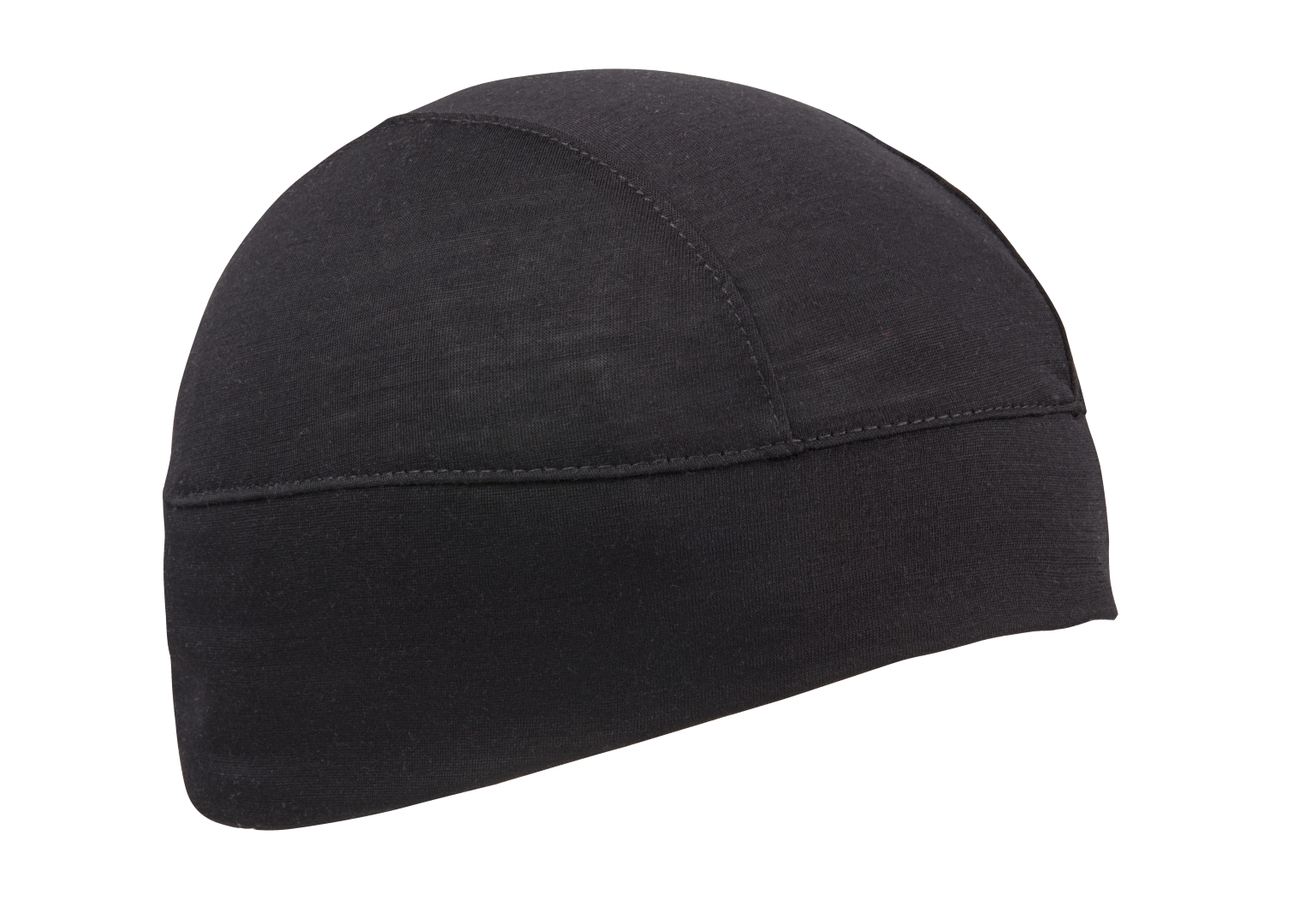 Black Merino Wool Skull Cap