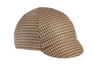 Tan Houndstooth Wool 4-Panel