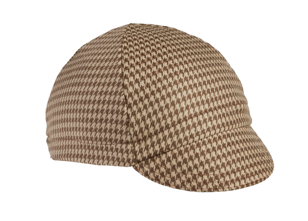 Tan Houndstooth Wool 4-Panel