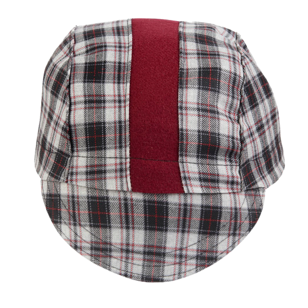 Black Plaid/Red Wool 3-Panel