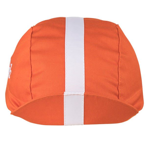 Orange/White Grosgrain Ribbon Cap