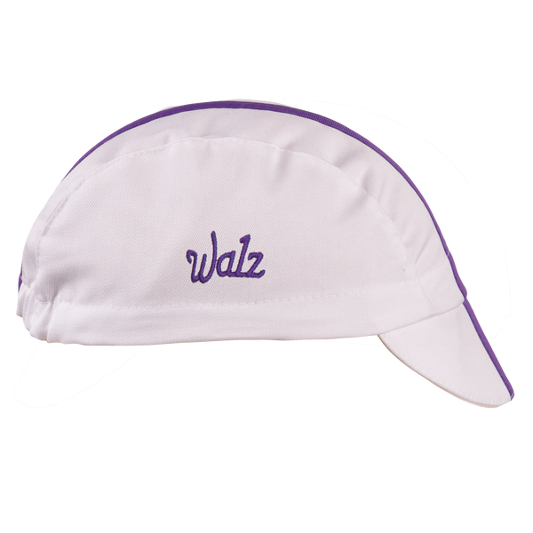 White/Purple Grosgrain Ribbon Cap