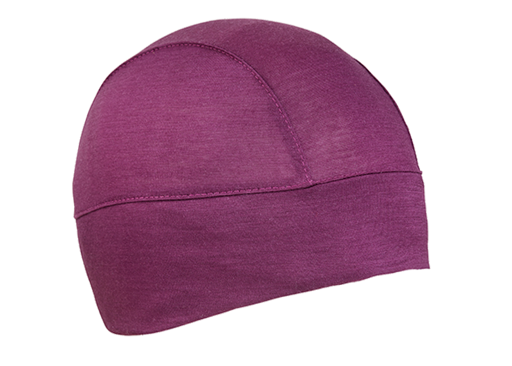 Plum Merino Wool Skull Cap
