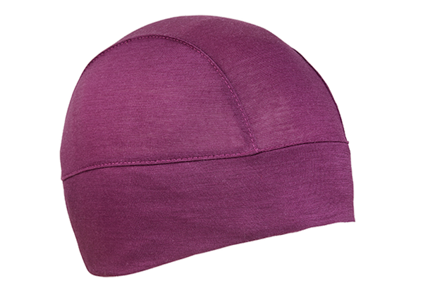 Plum Merino Wool Skull Cap