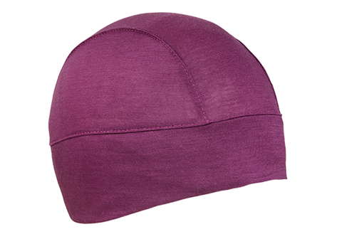 Plum Merino Wool Skull Cap