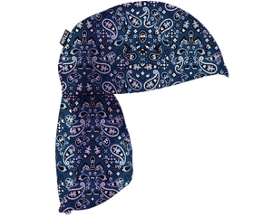 Bandana Technical Skull Cap with Neck Flap - Blue – Walz Caps Bandana Technical Skull Cap with Neck Flap - Blue – Walz Caps