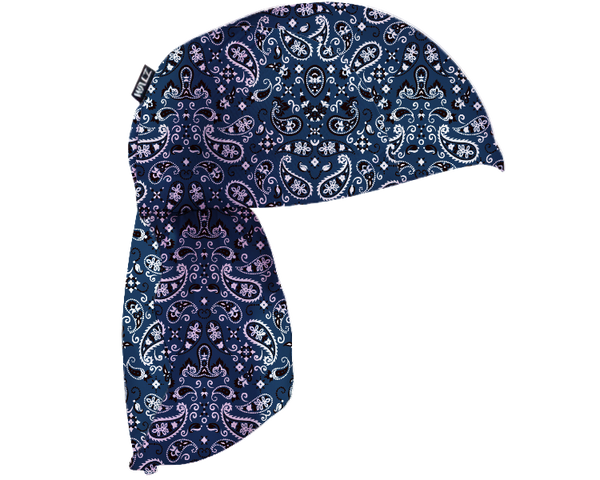Bandana Technical Skull Cap with Neck Flap - Blue