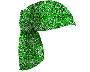 Bandana Technical Skull Cap with Neck Flap - Green – Walz Caps