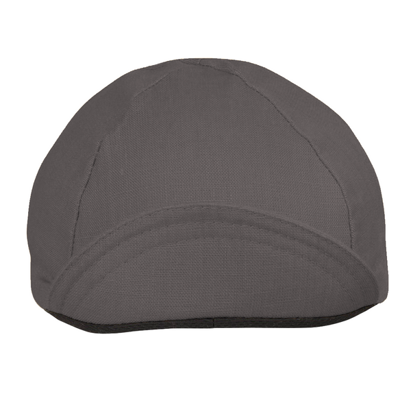 Black Linen 4-Panel Cap