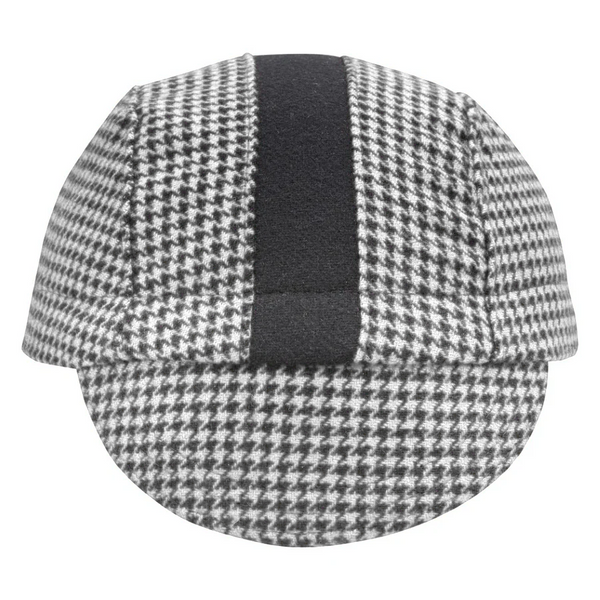 Black Houndstooth/Black Wool 3-Panel