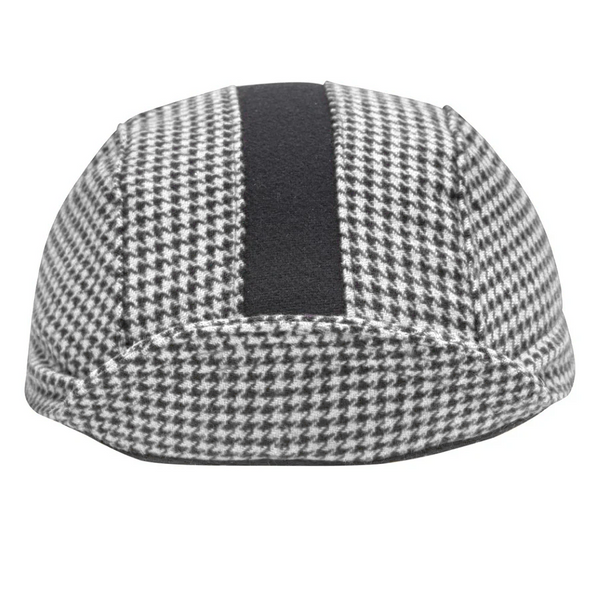 Black Houndstooth/Black Wool 3-Panel