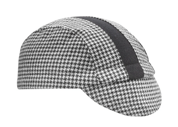 Black Houndstooth/Black Wool 3-Panel
