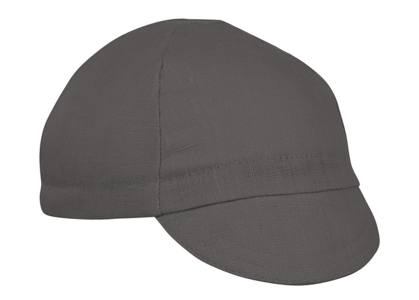 Black Linen 4-Panel Cap