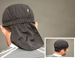White Technical Skull Cap with Neck Flap