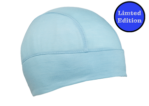 Glacier Blue Merino Wool Skull Cap