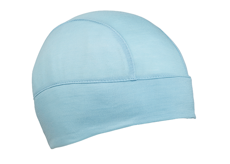 Glacier Blue Merino Wool Skull Cap