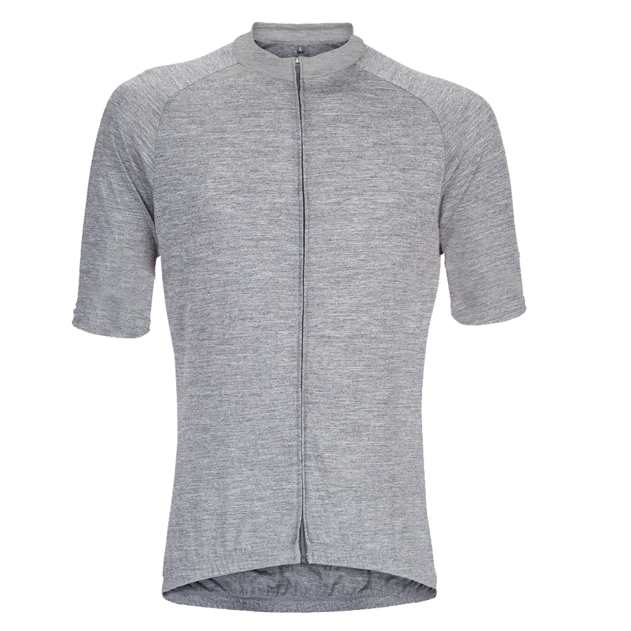 Heather Gray Merino Wool Jersey
