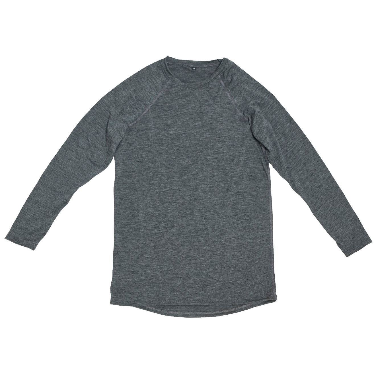 Charcoal Grey Merino Wool Long Sleeve Tee