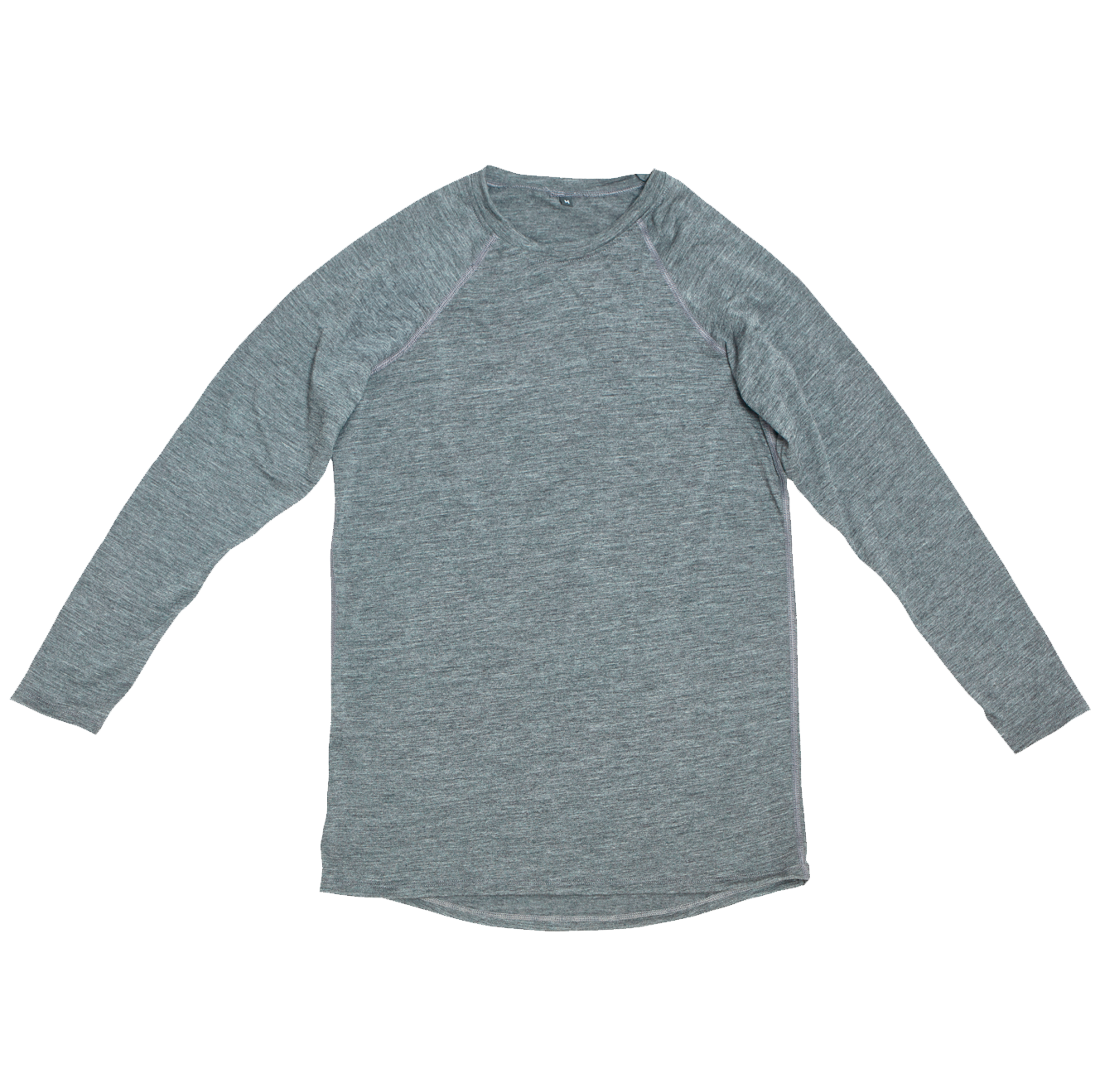 Heather Grey Merino Wool Long Sleeve Tee