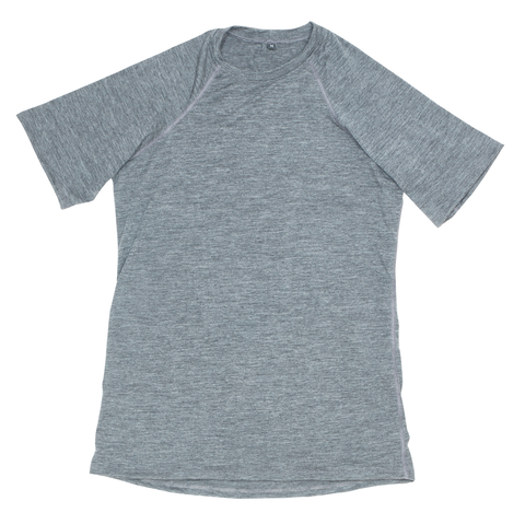 Heather Grey Merino Wool Short Sleeve Tee