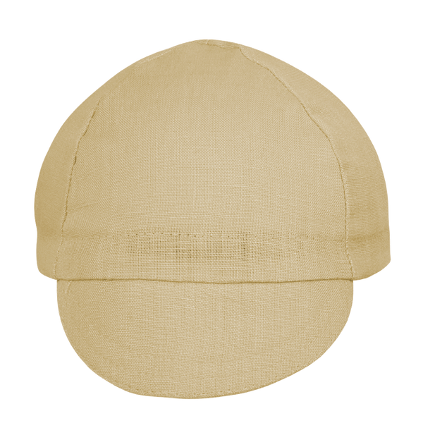 Peach Linen 4-Panel Cap