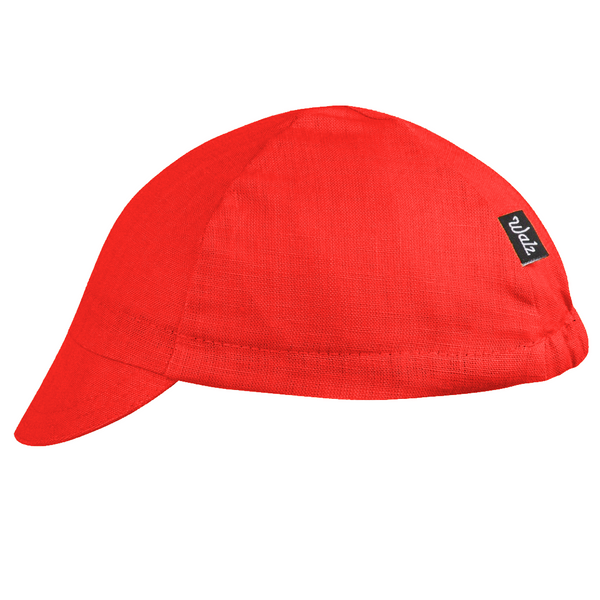 Red Linen 4-Panel Cap